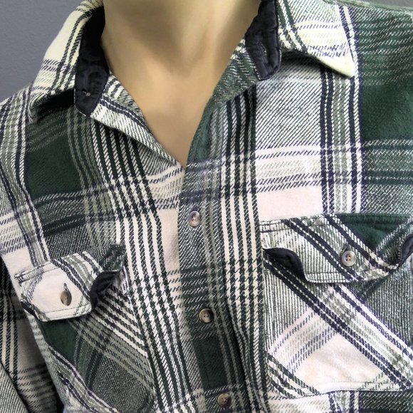 Vintage Berne Apparel Flannel Work Shirt Long Sleeve LT - Picture 2 of 8